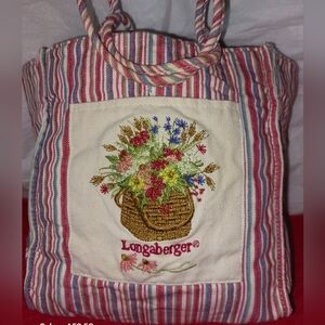 LONGABERGER mini canvas tote